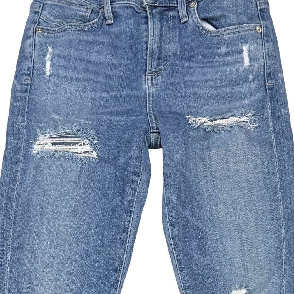 AGOLDE Sophie High Rise Skinny Sz 24 Cannes Blue Splatter Print - Picture 4 of 8
